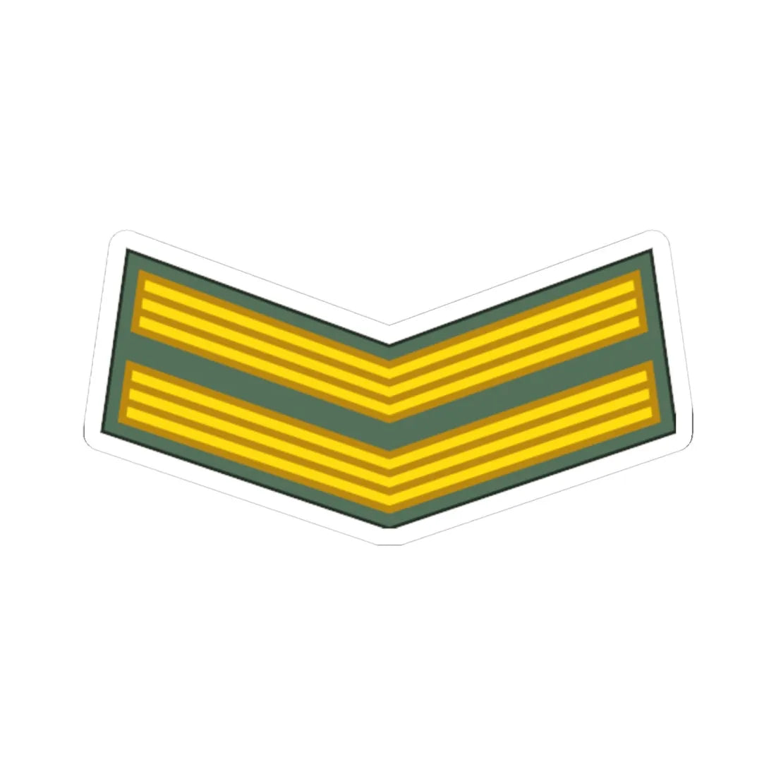 Sudan Army   OR04 (Sudan) (Military Rank) STICKER Vinyl Kiss-Cut Decal 6 Inch White - The Sticker Space