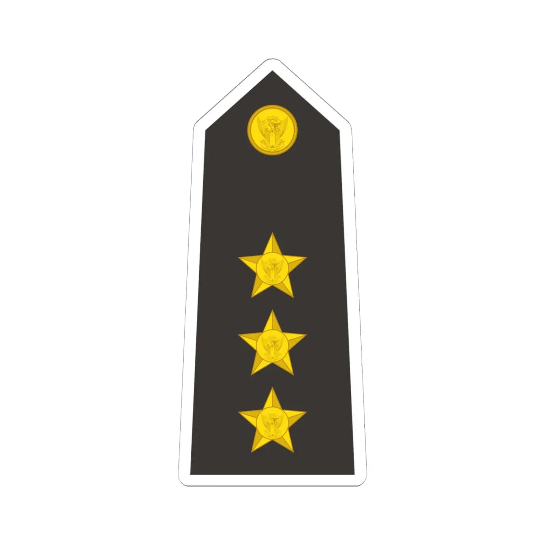Sudan Navy   OF02 (Sudan) (Military Rank) STICKER Vinyl Kiss-Cut Decal 6 Inch White - The Sticker Space