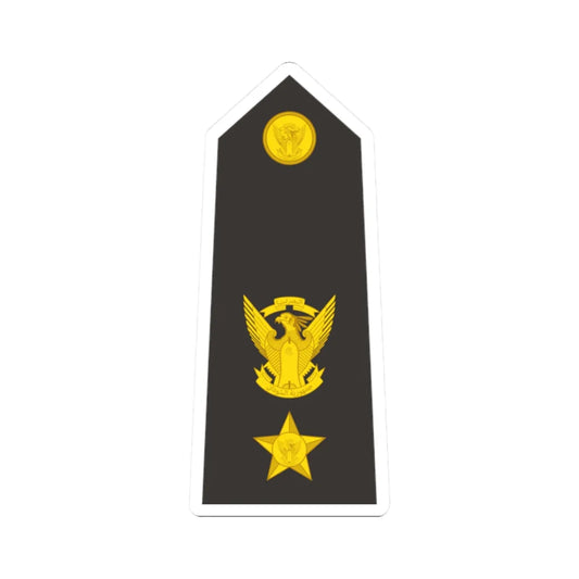 Sudan Navy   OF04 (Sudan) (Military Rank) STICKER Vinyl Kiss-Cut Decal 2 Inch White - The Sticker Space
