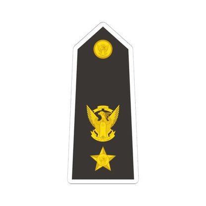 Sudan Navy   OF04 (Sudan) (Military Rank) STICKER Vinyl Kiss-Cut Decal 6 Inch White - The Sticker Space