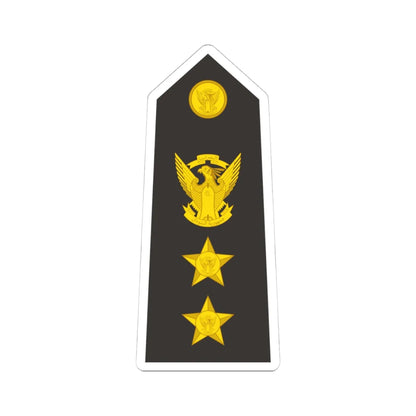 Sudan Navy   OF05 (Sudan) (Military Rank) STICKER Vinyl Kiss-Cut Decal 4 Inch White - The Sticker Space