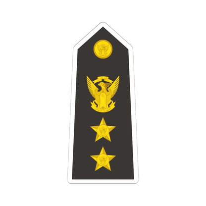 Sudan Navy   OF05 (Sudan) (Military Rank) STICKER Vinyl Kiss-Cut Decal 6 Inch White - The Sticker Space