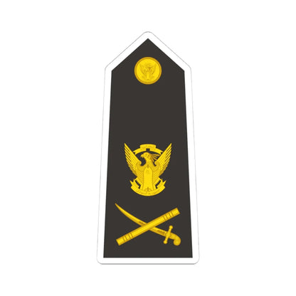 Sudan Navy   OF07 (Sudan) (Military Rank) STICKER Vinyl Kiss-Cut Decal 4 Inch White - The Sticker Space