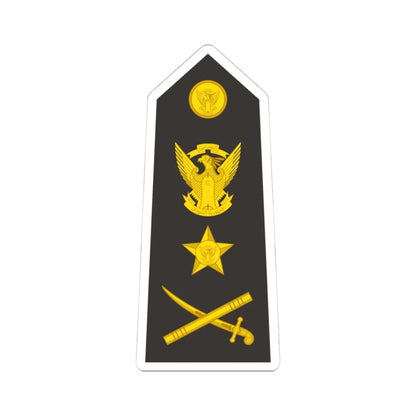 Sudan Navy   OF08 (Sudan) (Military Rank) STICKER Vinyl Kiss-Cut Decal 4 Inch White - The Sticker Space