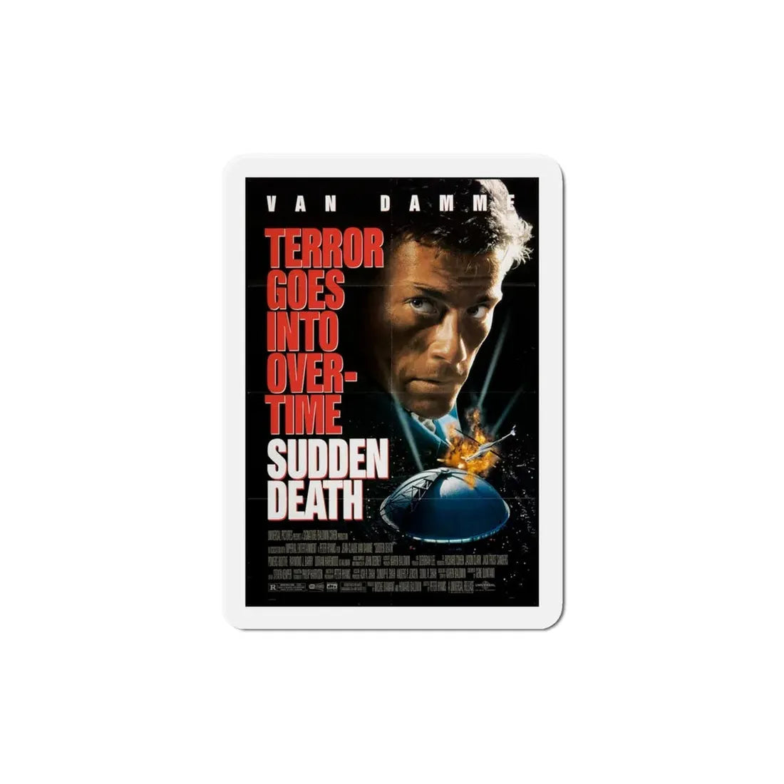 Sudden Death 1995 Movie Poster Refrigerator Magnet 5 Inch - The Sticker Space