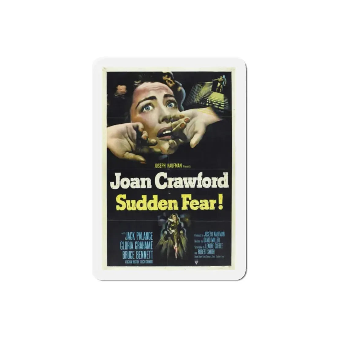 Sudden Fear 1952 Movie Poster Refrigerator Magnet 2 Inch - The Sticker Space