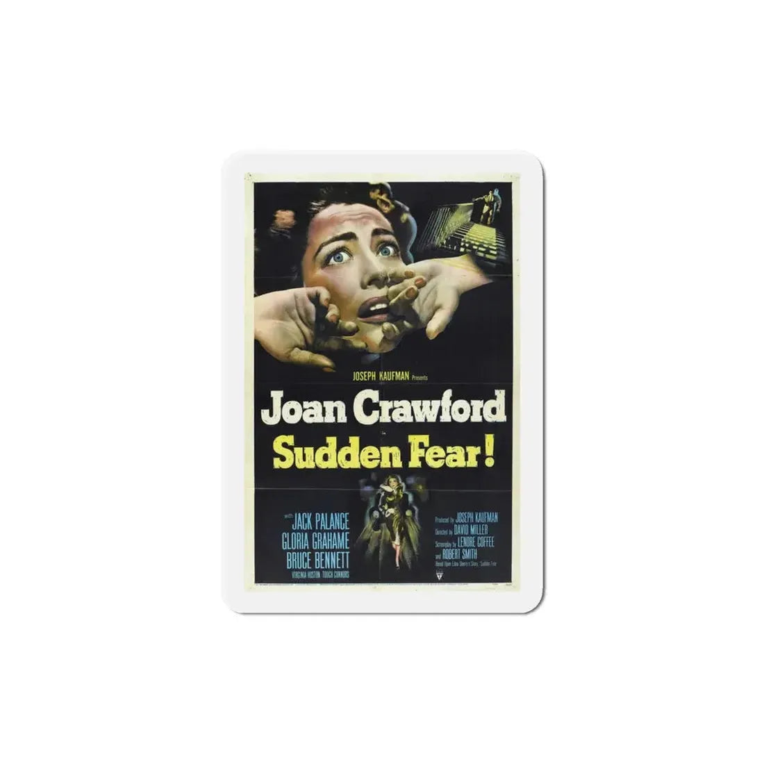 Sudden Fear 1952 Movie Poster Refrigerator Magnet 5 Inch - The Sticker Space