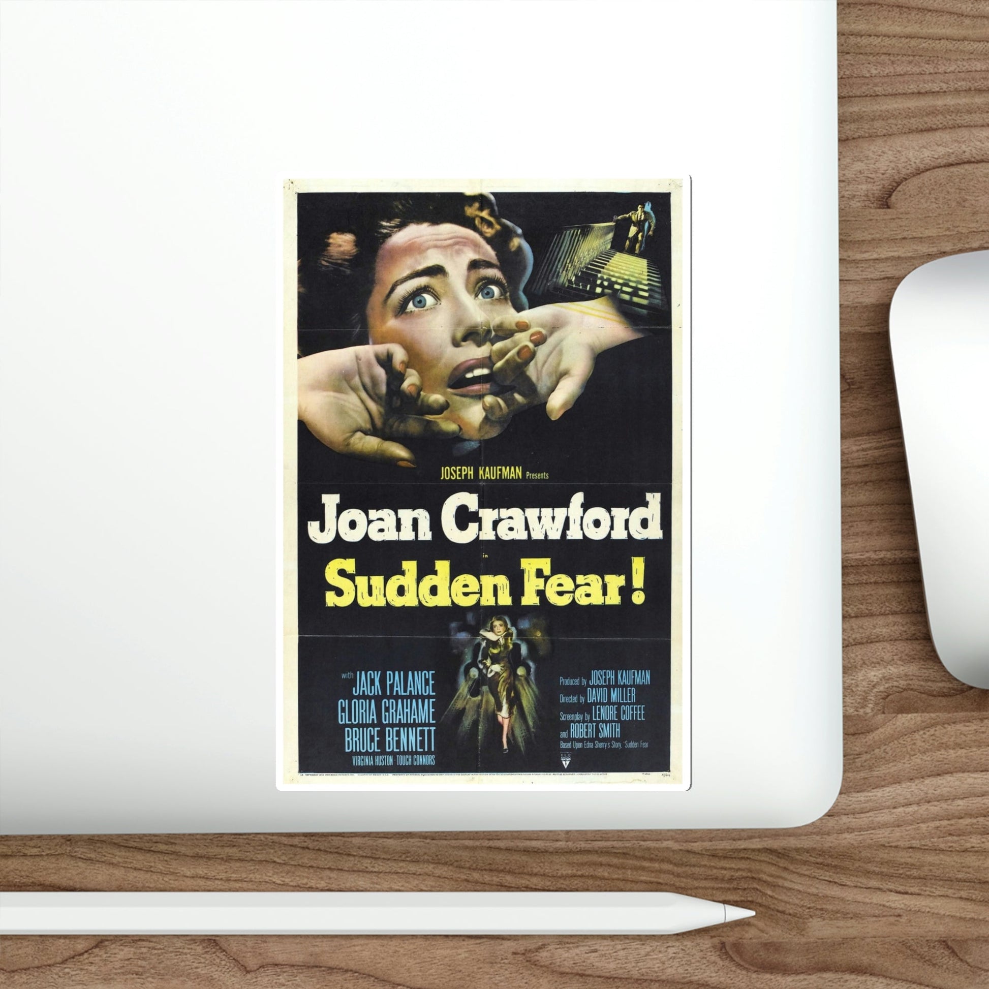 Sudden Fear 1952 Movie Poster STICKER Vinyl Die-Cut Decal-The Sticker Space