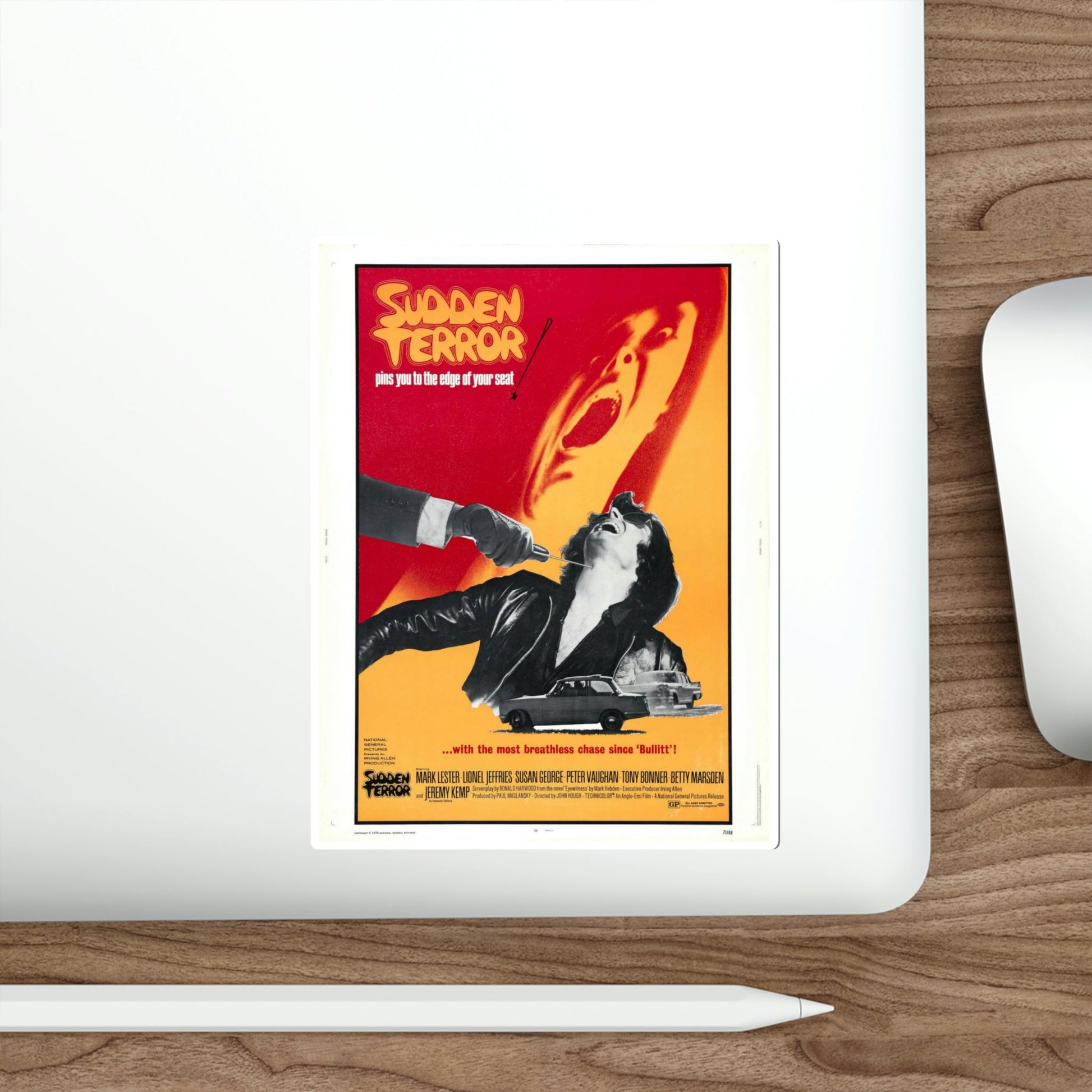 Sudden Terror 1971 Movie Poster STICKER Vinyl Die-Cut Decal-The Sticker Space