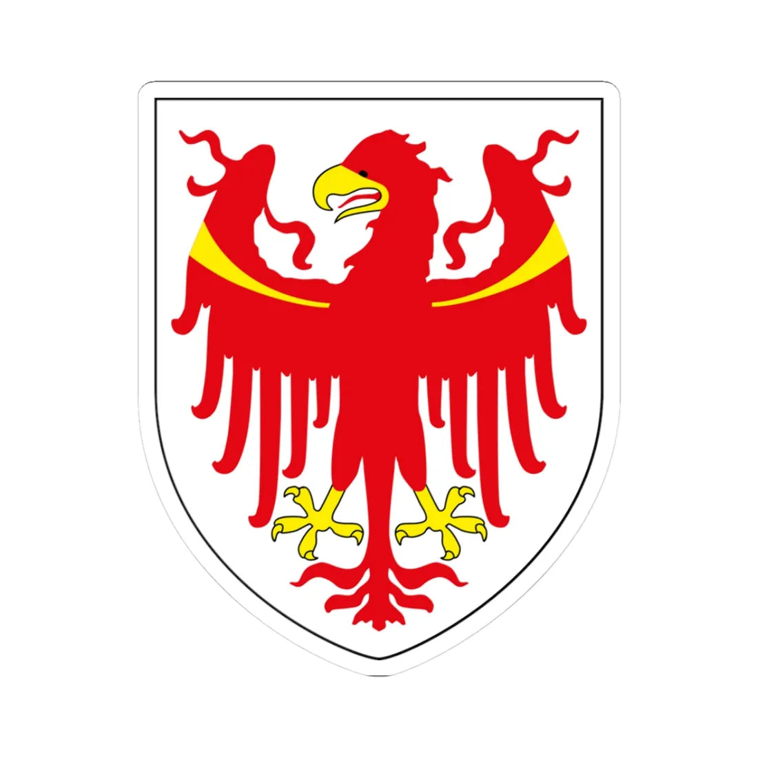 Suedtirol CoA (Italy) (Coat of Arms) STICKER Vinyl Kiss-Cut Decal 3 Inch White - The Sticker Space