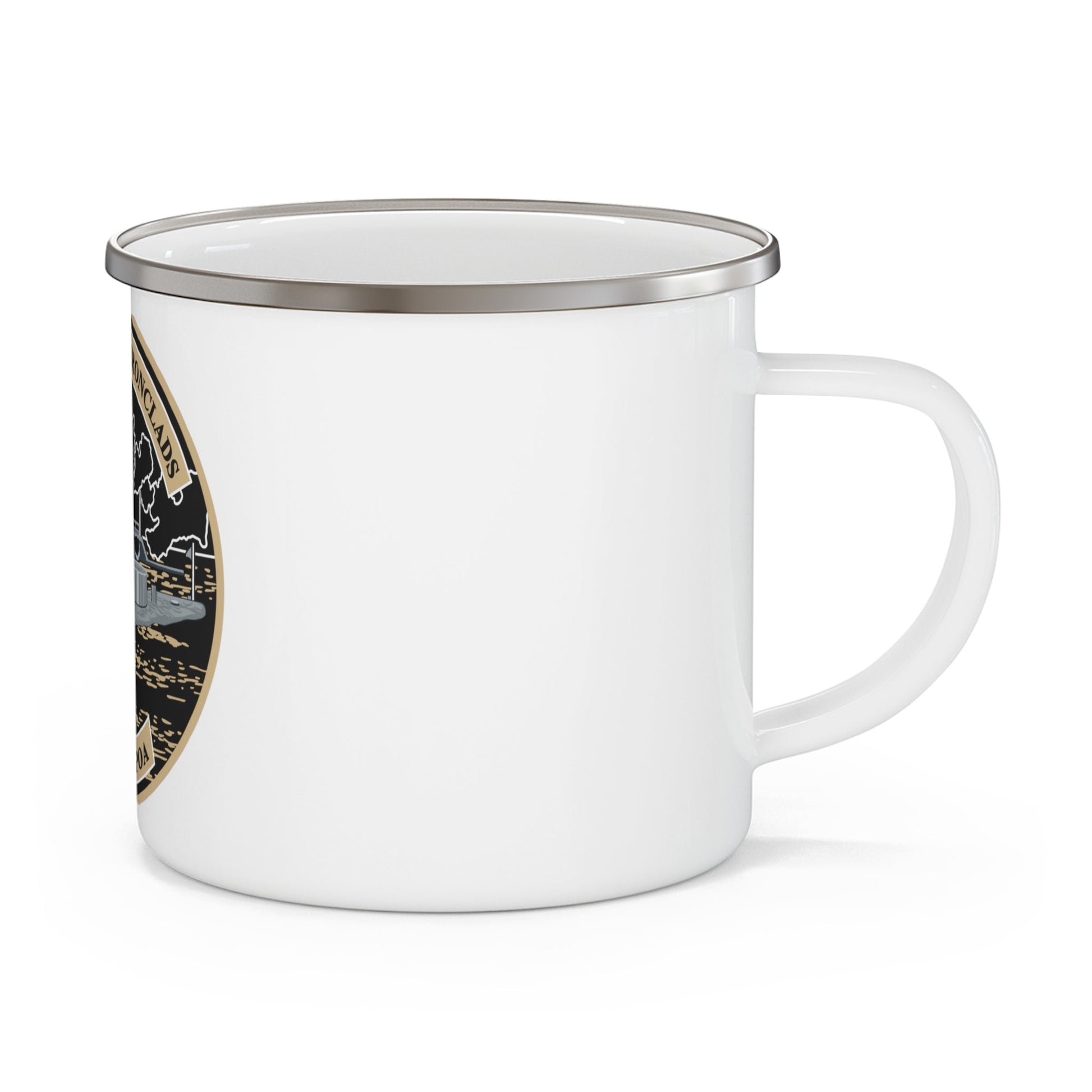 Suffolk Battle of the Iron Clads (U.S. Navy) Enamel Mug 12oz-12oz-The Sticker Space