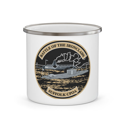 Suffolk Battle of the Iron Clads (U.S. Navy) Enamel Mug 12oz-12oz-The Sticker Space