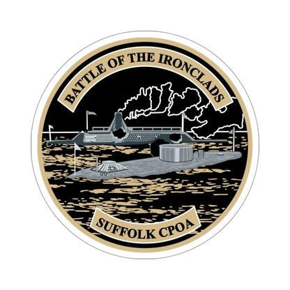 Suffolk Battle of the Iron Clads (U.S. Navy) STICKER Vinyl Die-Cut Decal 4 Inch - The Sticker Space