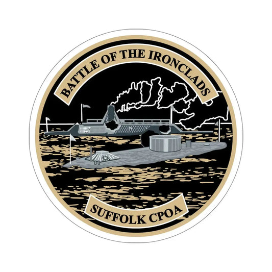 Suffolk Battle of the Iron Clads (U.S. Navy) STICKER Vinyl Die-Cut Decal 6 Inch - The Sticker Space