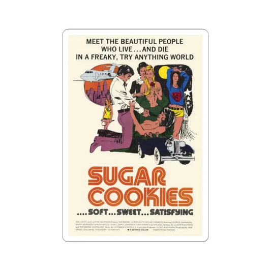 SUGAR COOKIES 1973 Movie Poster - STICKER Vinyl Kiss-Cut Decal 2 Inch White - The Sticker Space