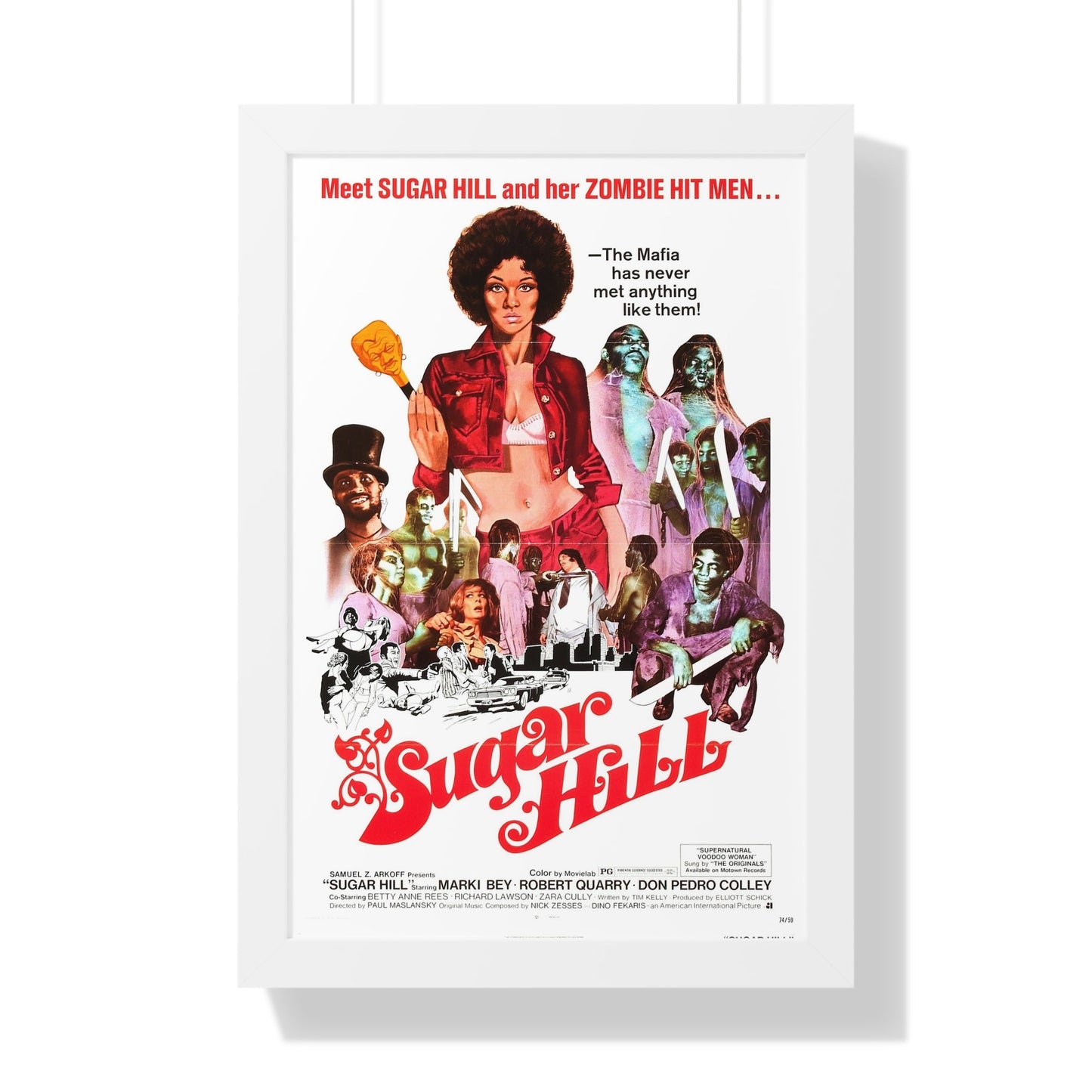 SUGAR HILL 1974 - Framed Movie Poster-16″ x 24″-The Sticker Space