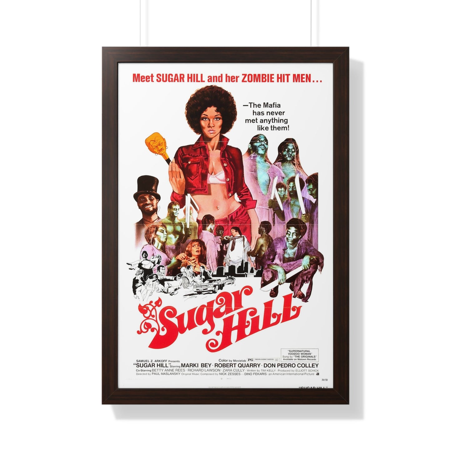 SUGAR HILL 1974 - Framed Movie Poster-20" x 30"-The Sticker Space