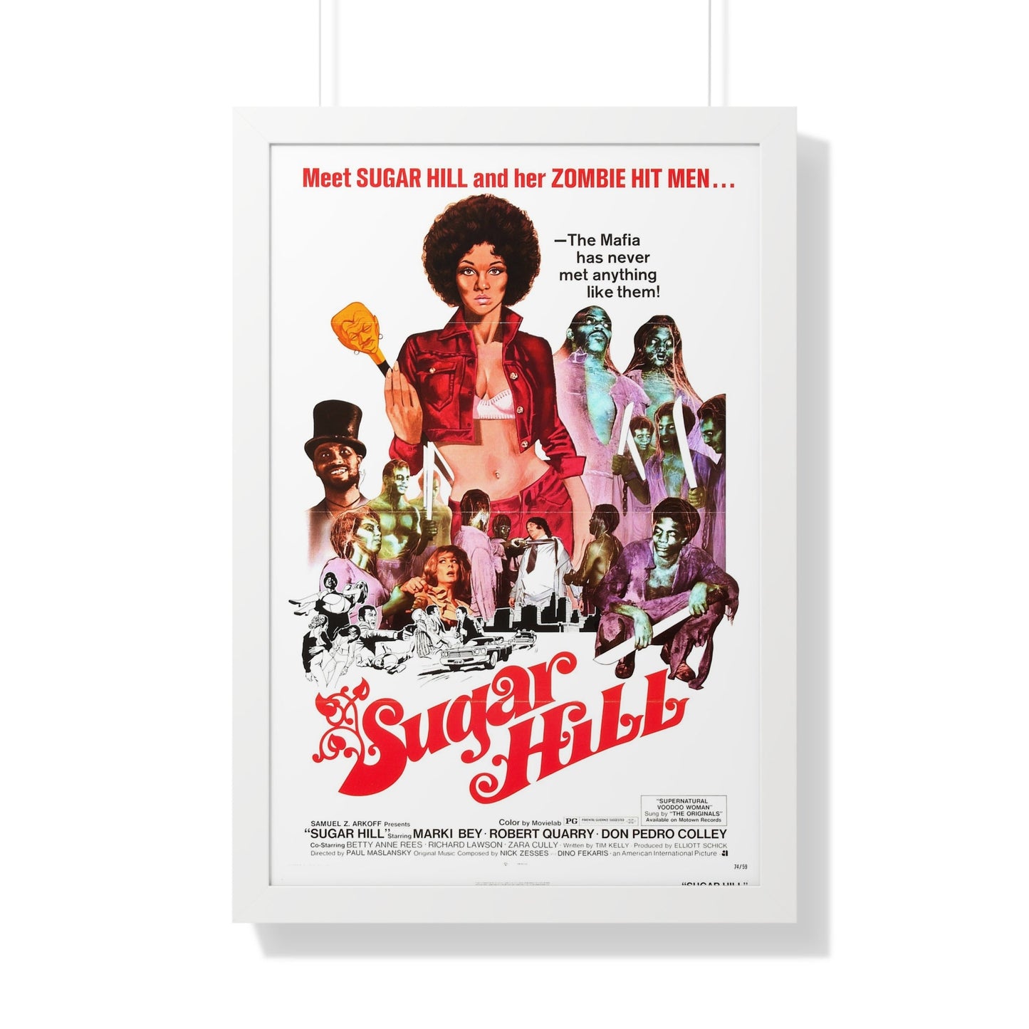 SUGAR HILL 1974 - Framed Movie Poster-20" x 30"-The Sticker Space