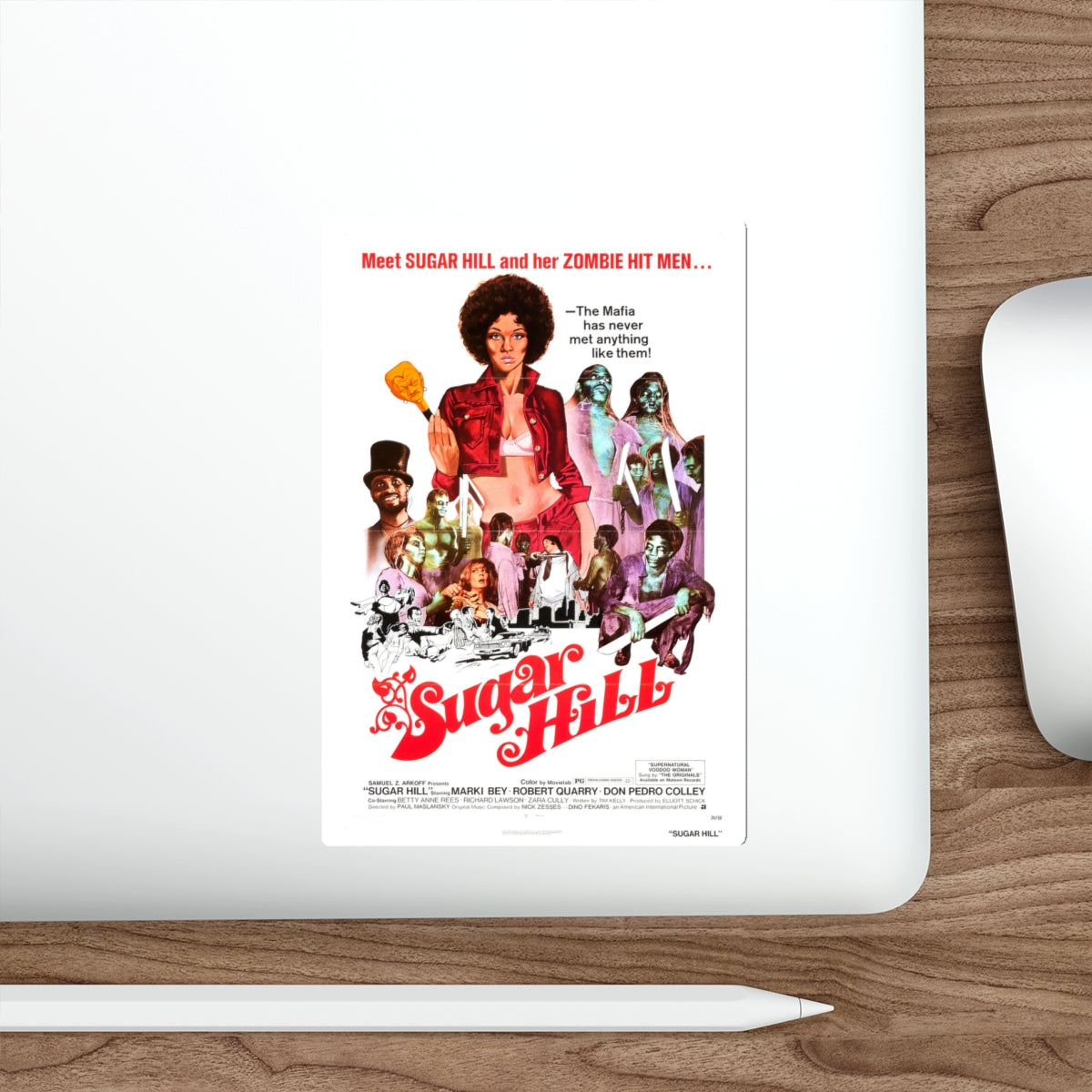 SUGAR HILL 1974 Movie Poster STICKER Vinyl Die-Cut Decal-The Sticker Space