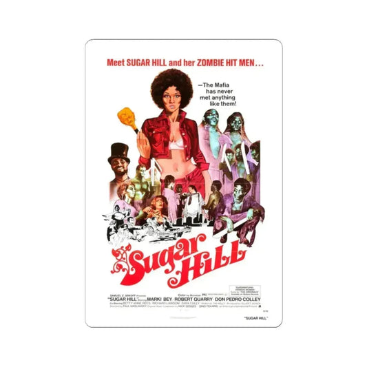 SUGAR HILL 1974 Movie Poster - STICKER Vinyl Kiss-Cut Decal 2 Inch White - The Sticker Space