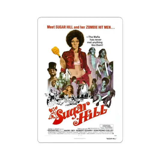 Sugar Hill 1974 Movie Poster - STICKER Vinyl Kiss-Cut Decal 2 Inch White - The Sticker Space