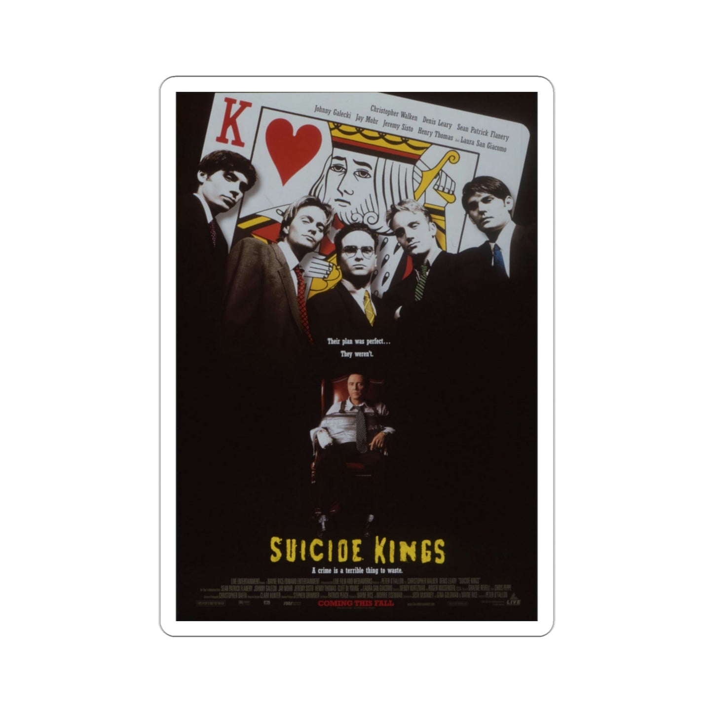 Suicide Kings 1997 Movie Poster STICKER Vinyl Die-Cut Decal-3 Inch-The Sticker Space