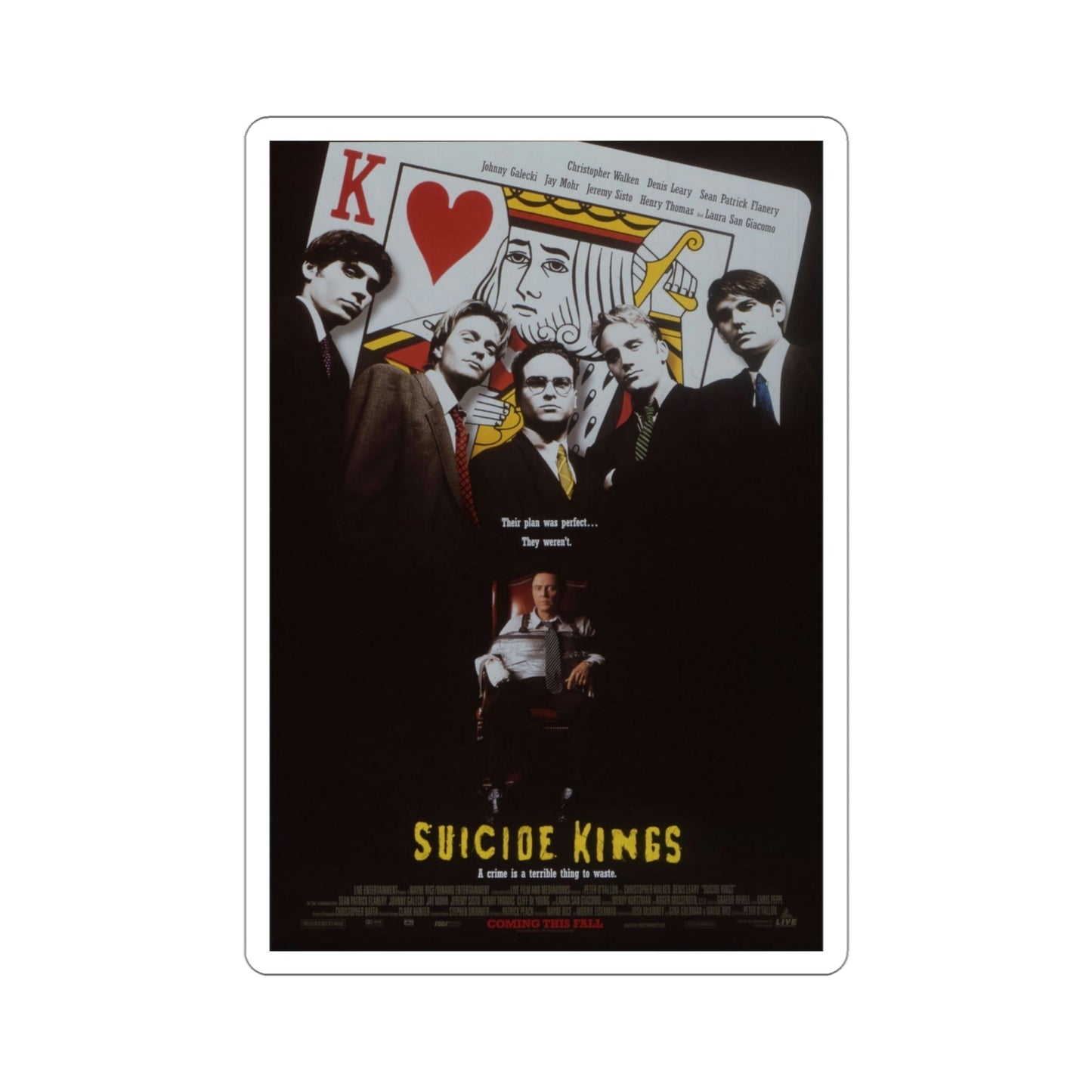 Suicide Kings 1997 Movie Poster STICKER Vinyl Die-Cut Decal-4 Inch-The Sticker Space