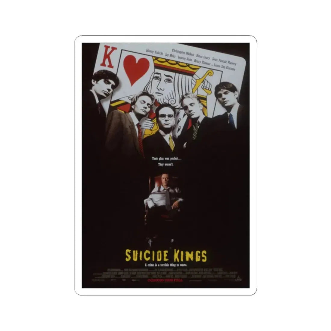 Suicide Kings 1997 Movie Poster - STICKER Vinyl Kiss-Cut Decal 2 Inch White - The Sticker Space