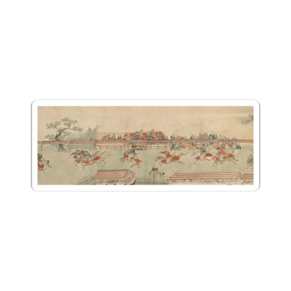 Sumiyoshi Hiromori - Horse Race at Kamo - 18th century v1 - STICKER Vinyl Kiss-Cut Decal