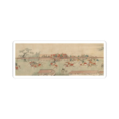 Sumiyoshi Hiromori - Horse Race at Kamo - 18th century v1 - STICKER Vinyl Kiss-Cut Decal