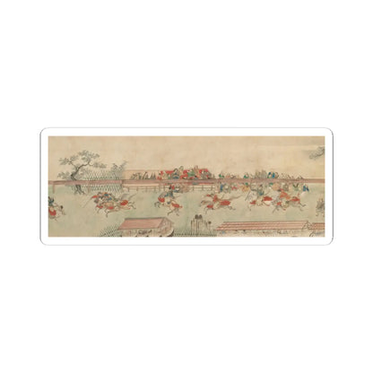 Sumiyoshi Hiromori - Horse Race at Kamo - 18th century v1 - STICKER Vinyl Kiss-Cut Decal