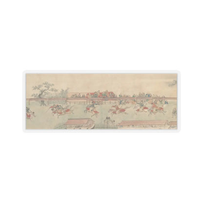 Sumiyoshi Hiromori - Horse Race at Kamo - 18th century v1 - STICKER Vinyl Kiss-Cut Decal