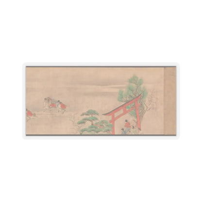 Sumiyoshi Hiromori - Horse Race at Kamo - 18th century v3 - STICKER Vinyl Kiss-Cut Decal
