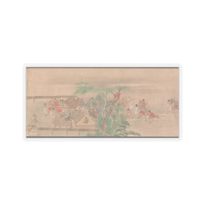 Sumiyoshi Hiromori - Horse Race at Kamo - 18th century v4 - STICKER Vinyl Kiss-Cut Decal