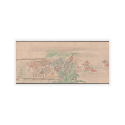 Sumiyoshi Hiromori - Horse Race at Kamo - 18th century v4 - STICKER Vinyl Kiss-Cut Decal