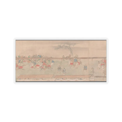 Sumiyoshi Hiromori - Horse Race at Kamo - 18th century v5 - STICKER Vinyl Kiss-Cut Decal