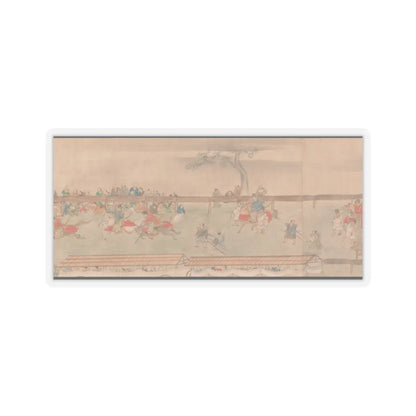 Sumiyoshi Hiromori - Horse Race at Kamo - 18th century v5 - STICKER Vinyl Kiss-Cut Decal