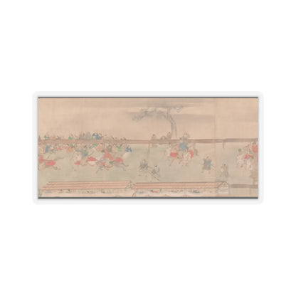 Sumiyoshi Hiromori - Horse Race at Kamo - 18th century v5 - STICKER Vinyl Kiss-Cut Decal