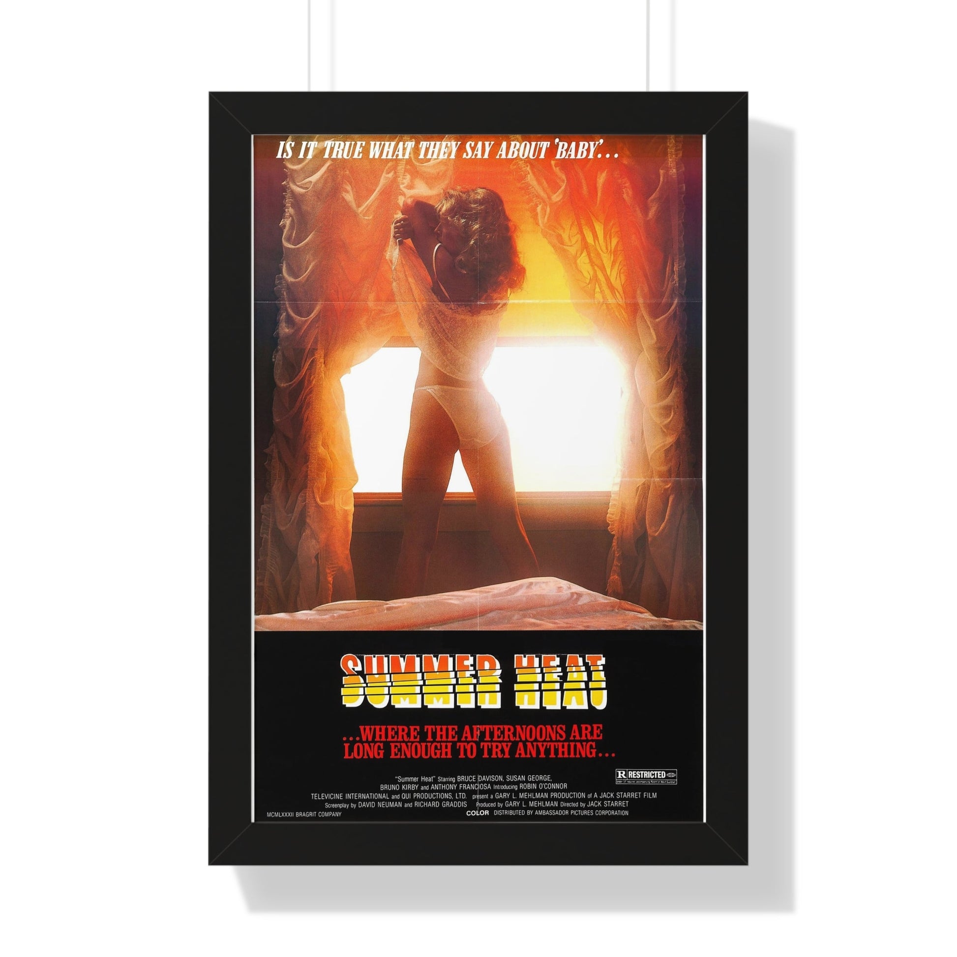 SUMMER HEAT 1987 - Framed Movie Poster-16″ x 24″-The Sticker Space