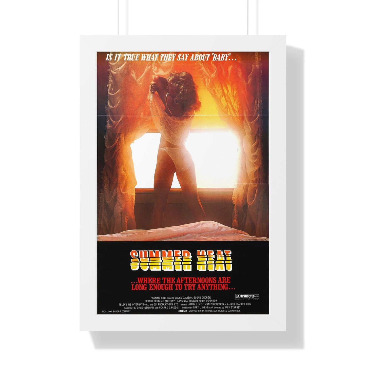 SUMMER HEAT 1987 - Framed Movie Poster-16″ x 24″-The Sticker Space