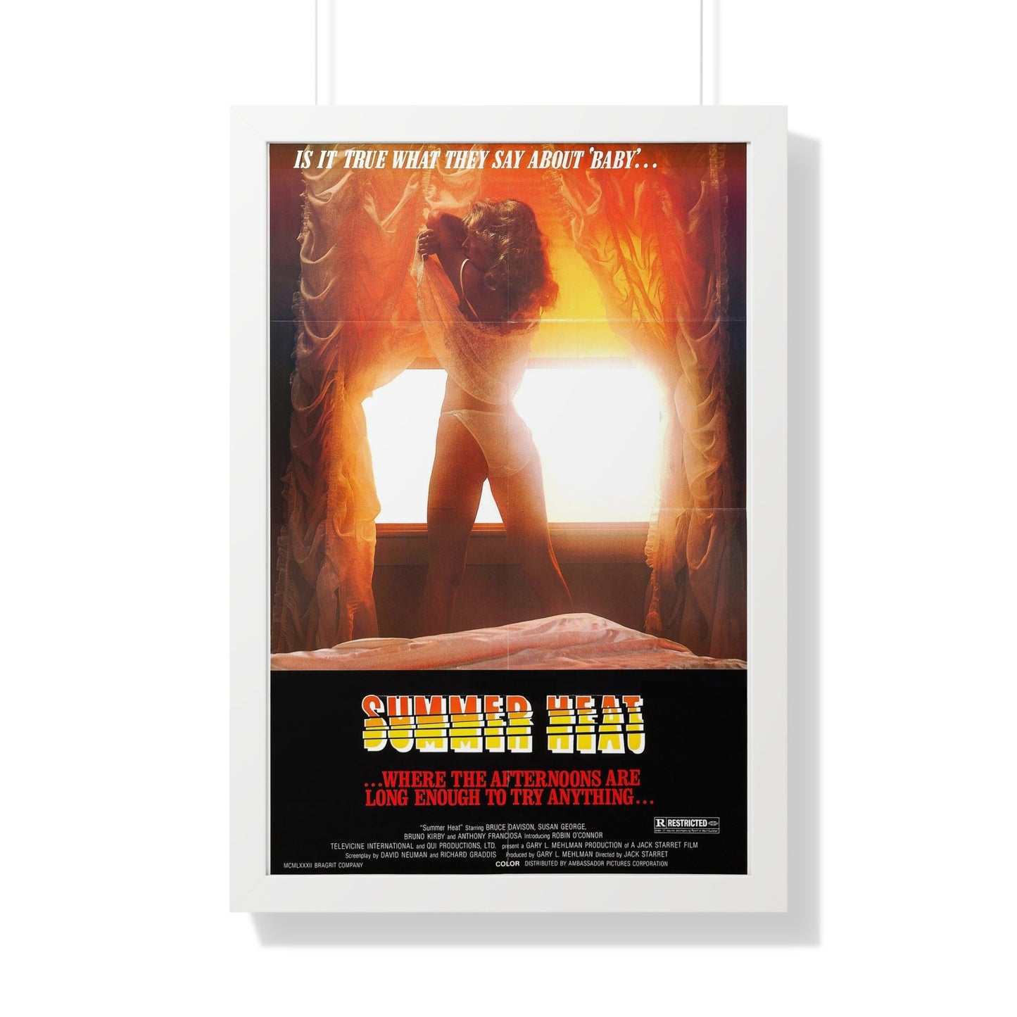 SUMMER HEAT 1987 - Framed Movie Poster-20" x 30"-The Sticker Space