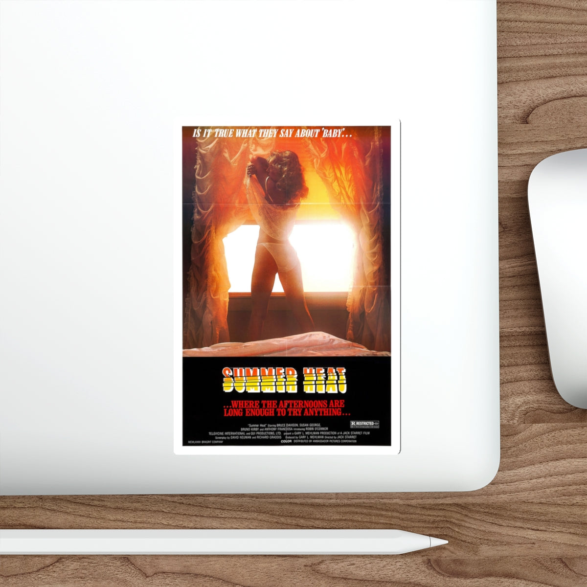 SUMMER HEAT 1987 Movie Poster STICKER Vinyl Die-Cut Decal-The Sticker Space