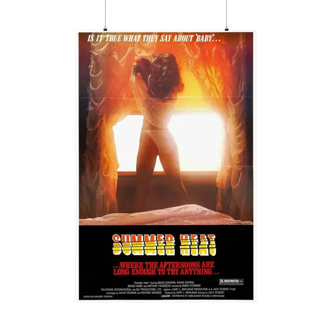 SUMMER HEAT 1987 - Paper Movie Poster 36" x 54" Matte - The Sticker Space