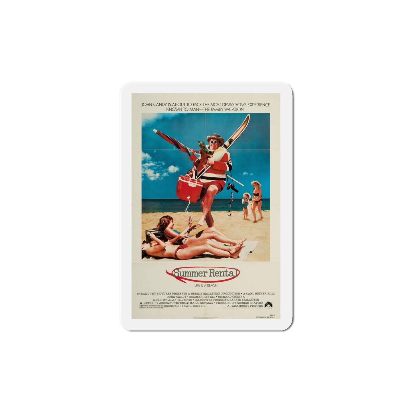 Summer Rental 1985 Movie Poster Die-Cut Magnet-4" x 4"-The Sticker Space