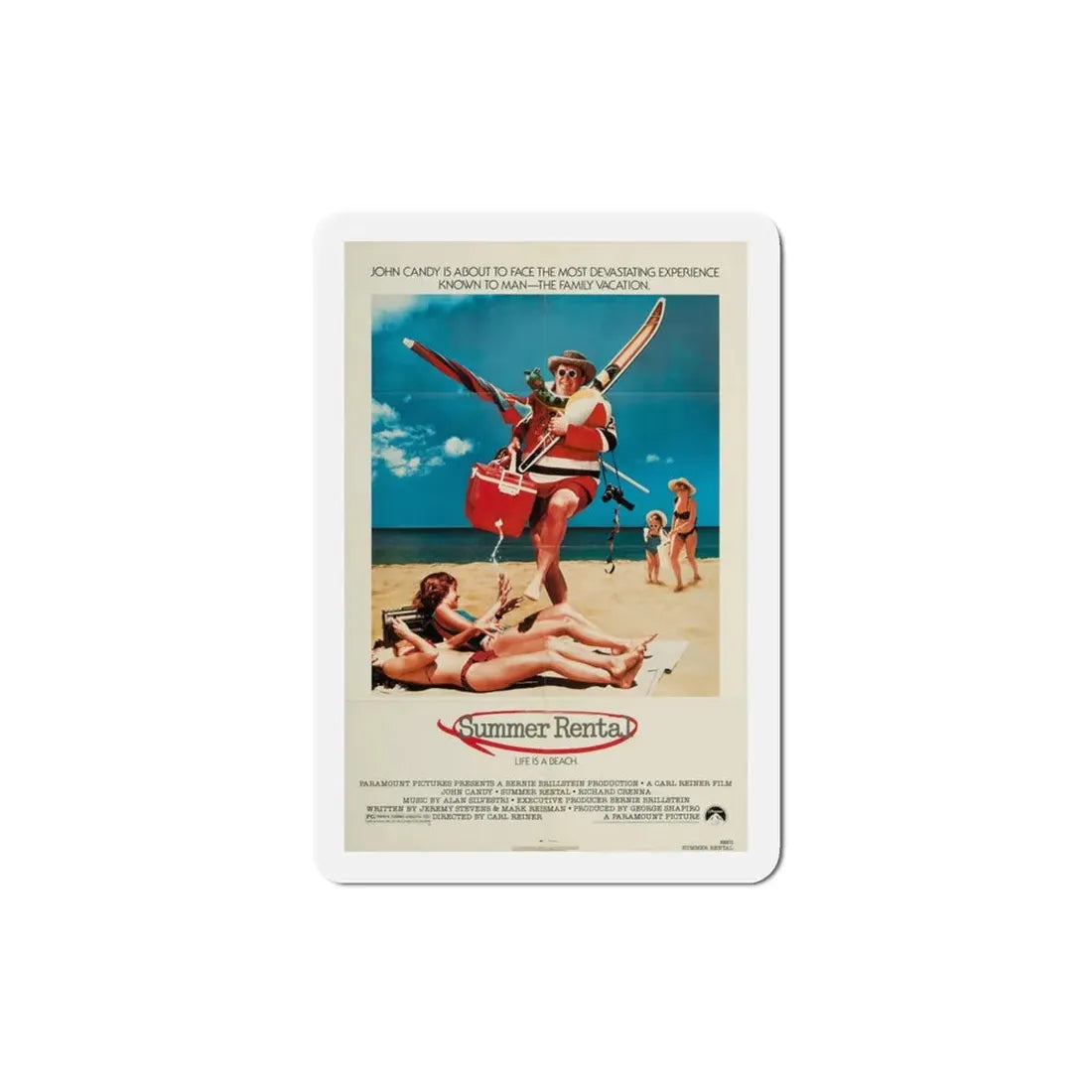 Summer Rental 1985 Movie Poster Refrigerator Magnet 3 Inch - The Sticker Space
