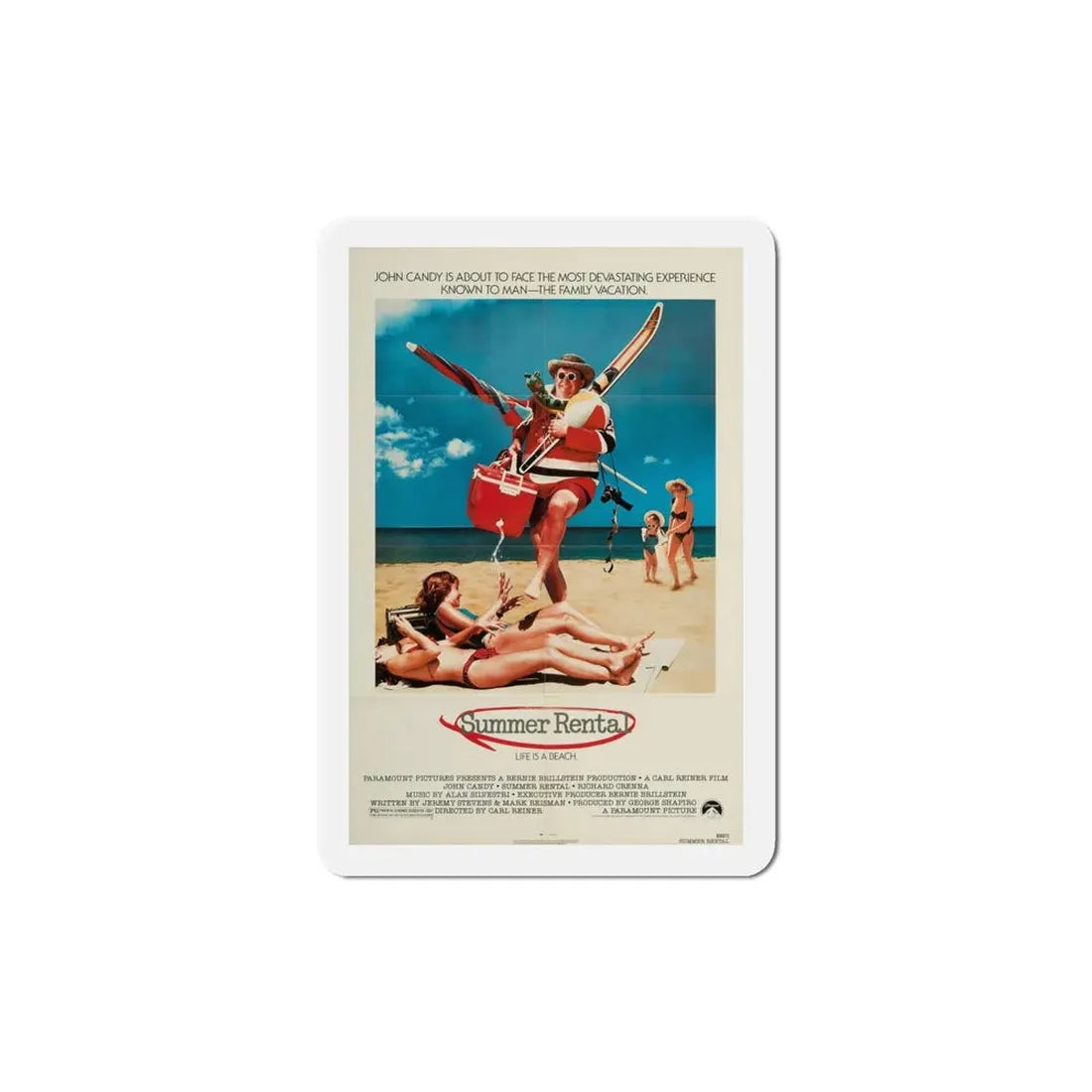 Summer Rental 1985 Movie Poster Refrigerator Magnet 4 Inch - The Sticker Space
