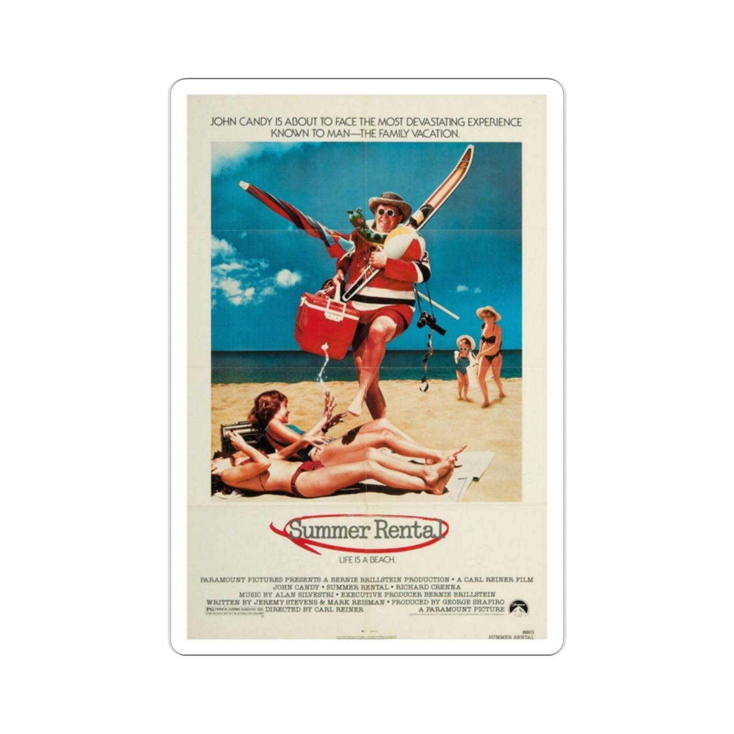 Summer Rental 1985 Movie Poster STICKER Vinyl Die-Cut Decal-2 Inch-The Sticker Space