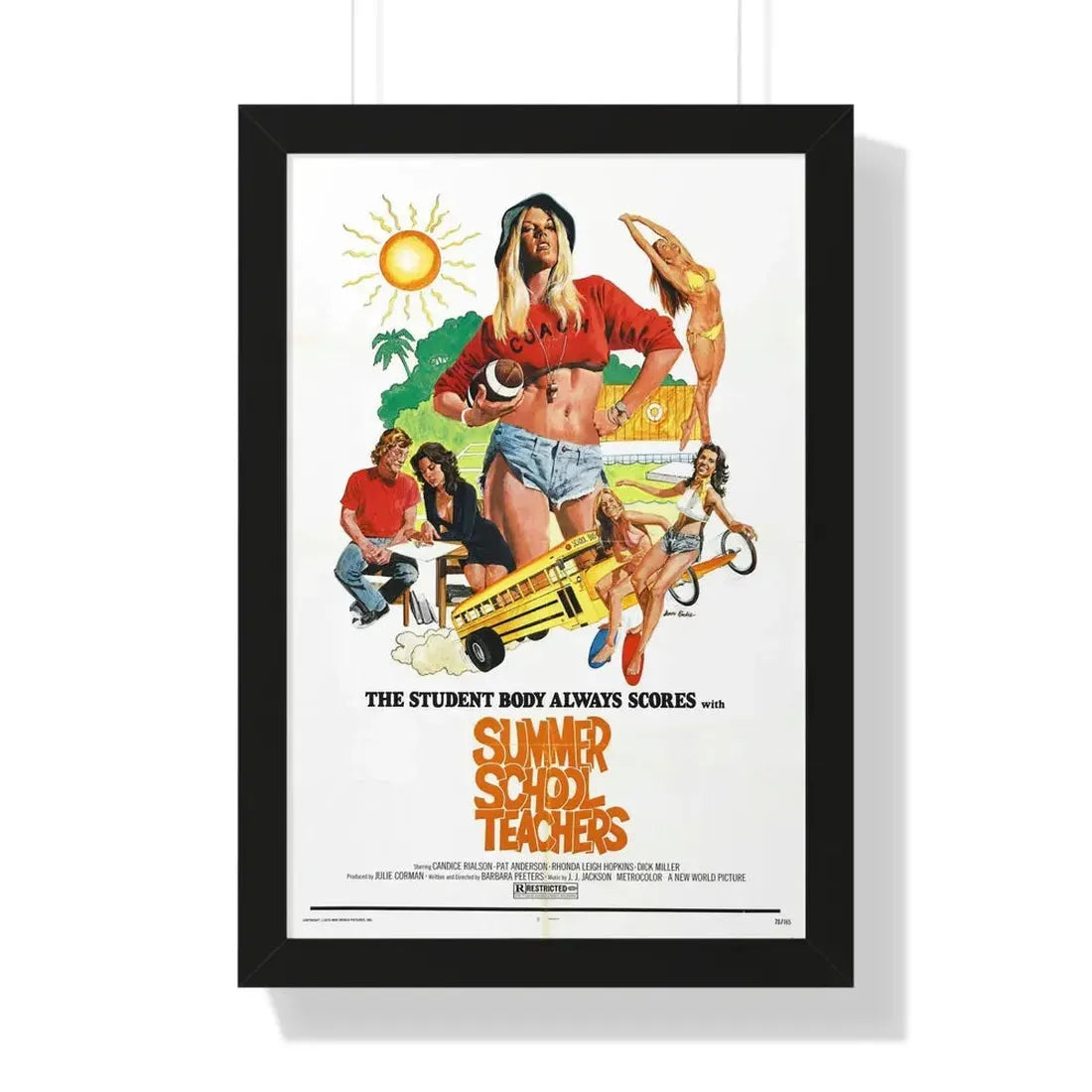 SUMMER SCHOOL TEACHERS 1974 - Framed Movie Poster 16″ x 24″ Black - The Sticker Space