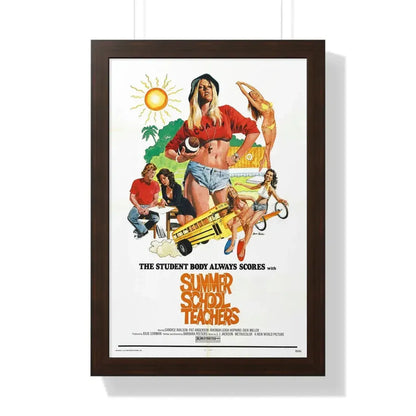 SUMMER SCHOOL TEACHERS 1974 - Framed Movie Poster 16″ x 24″ Walnut - The Sticker Space