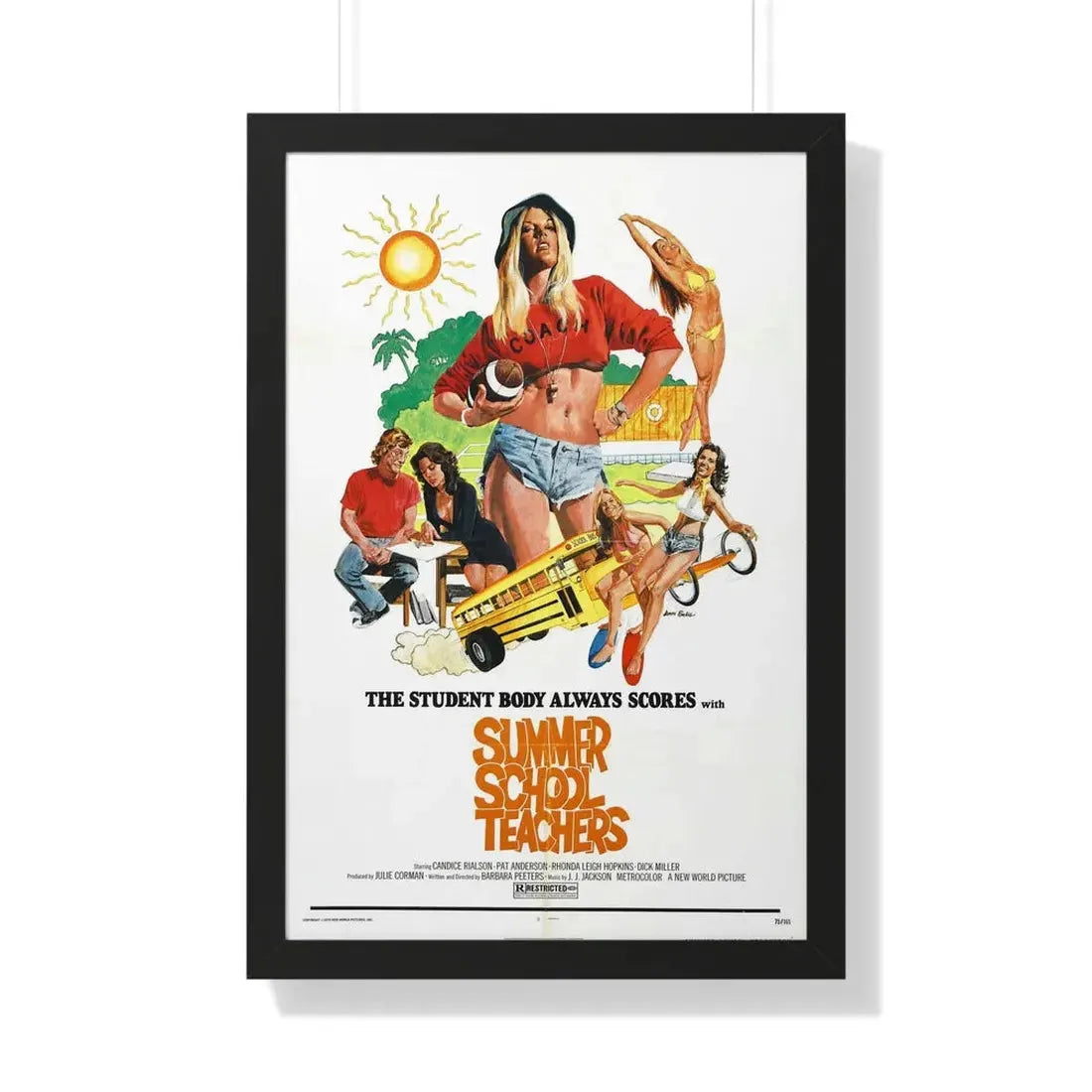 SUMMER SCHOOL TEACHERS 1974 - Framed Movie Poster 20" x 30" Black - The Sticker Space